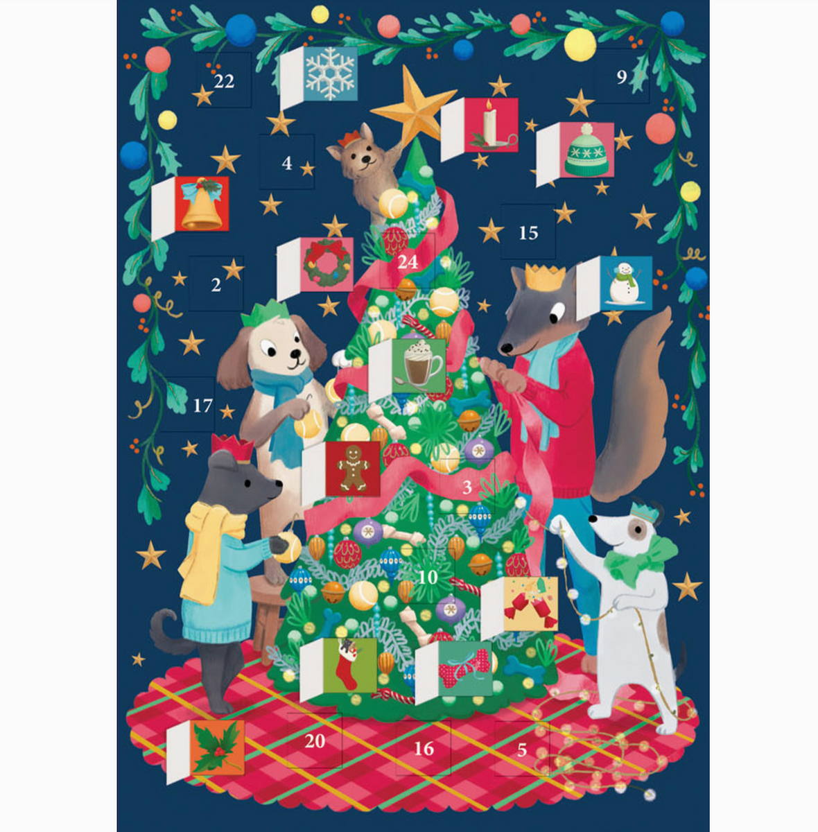 Bow Wow Wow Advent Calendar Card World of Mirth