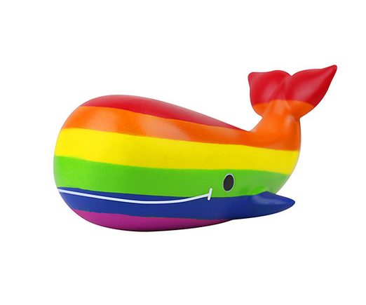 Homosexuwhale Stress Toy on it's own out of the box. 