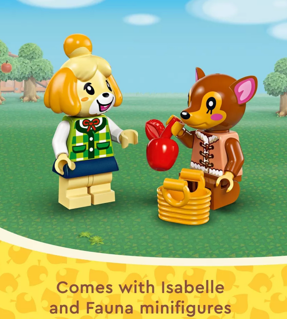LEGO Fauna and Isabelle minifigures.