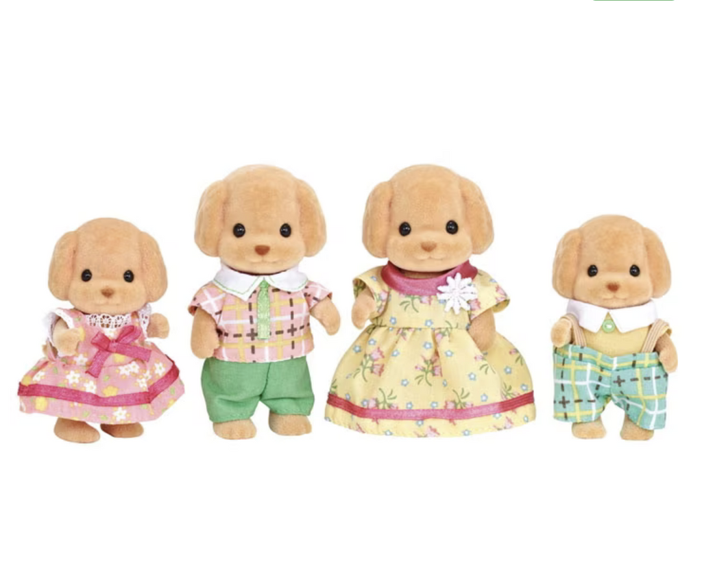 Calico Critters Toy Poodle Family figures.