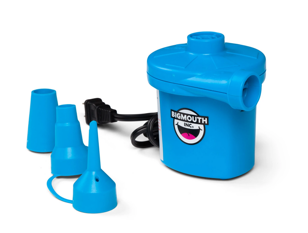 Blue air pump for inflatables.
