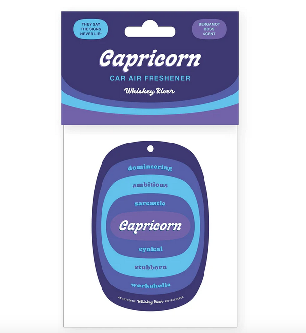 Capricorn car air freshener. They say the signs never lie. Bergamot boss scent.