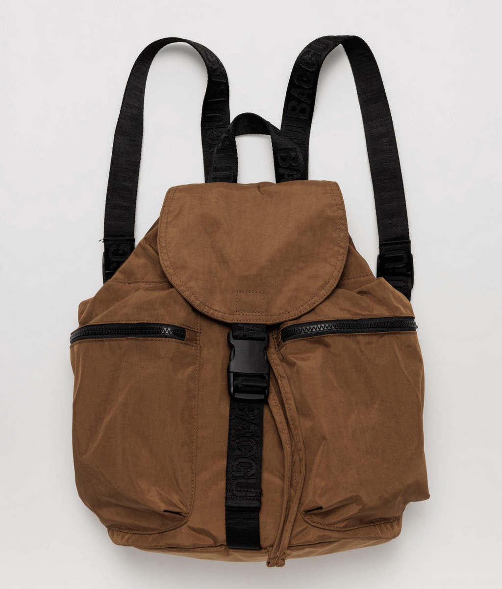 baggu backpack leather Brown Sport Backpack Baggu – World of Mirth