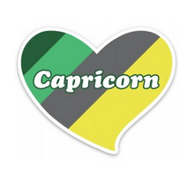 Heart shaped Capricorn sticker.