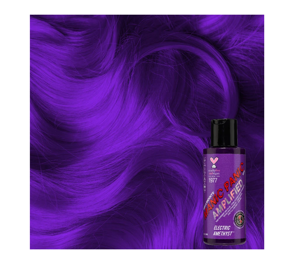 Neon purple Electric Amethyst hair color by Manic Panic.