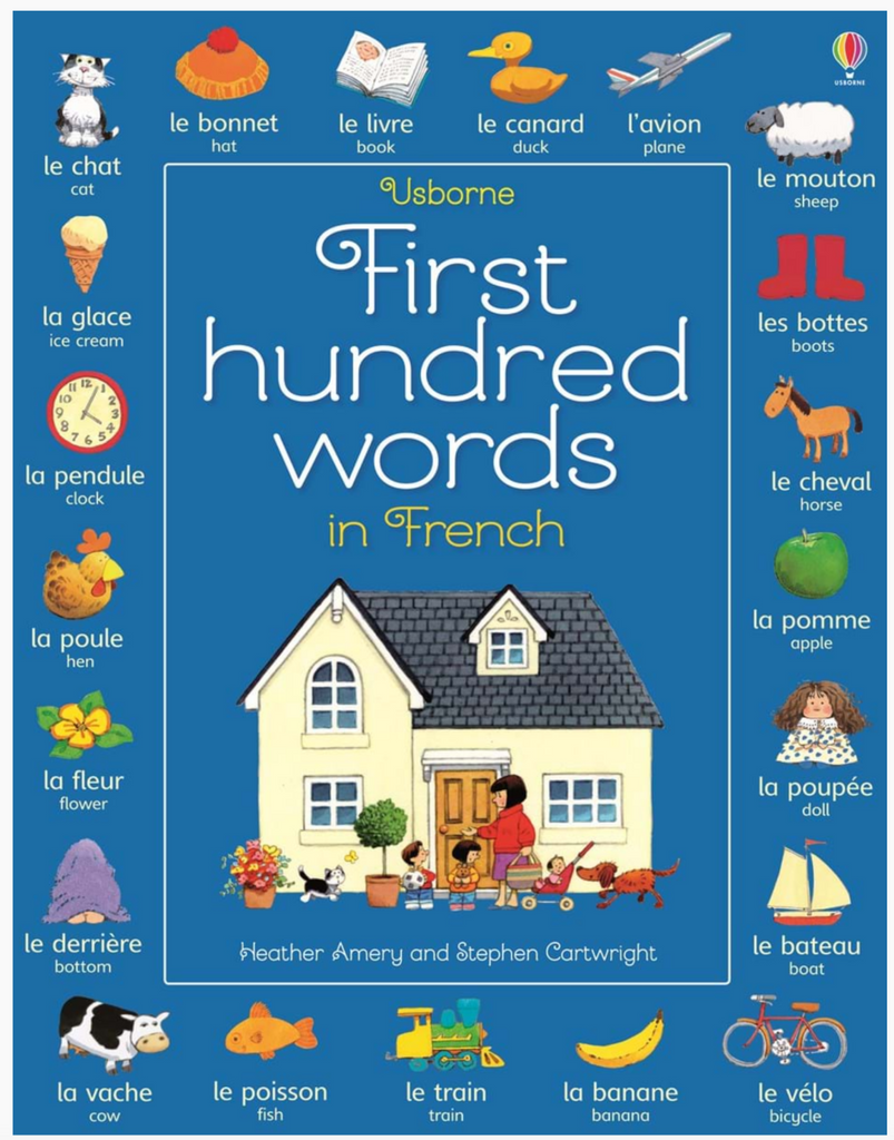 Cover of First hundred words in French book by Heather Amery and Stephen Cartwright.