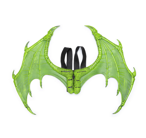 Green foam rubber dragon wings, has scales and bone structure that make them look incredibly realistic. 