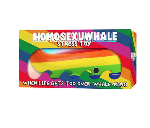Homosexuwhale Stress Toy in box. 