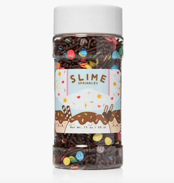  A cute little bottle of chocolate slime sprinkles. Each bottle holds 80 grams of polymer clay sprinkles.