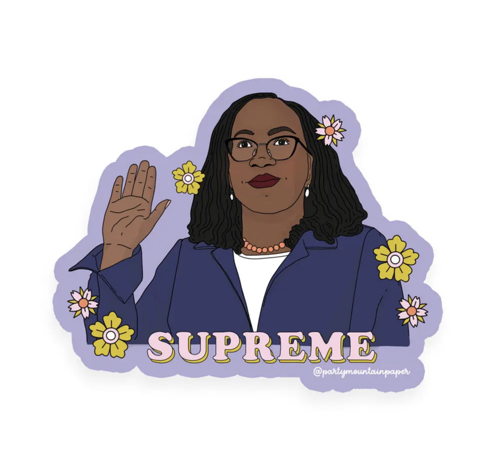 Supreme Court Justice Ketanji Brown-Jackson being sworn in sticker.