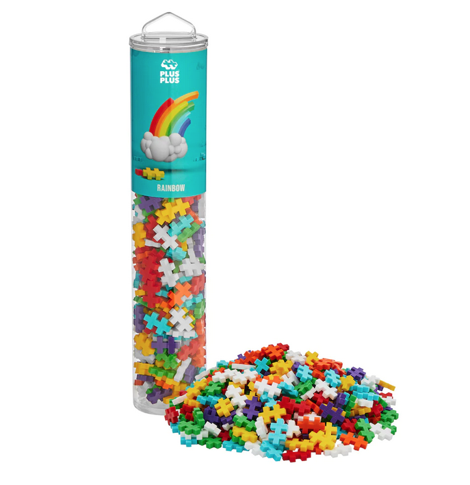 The 240 piece tube is a great way to get started with Plus-Plus. Kids will learn to create in 2D or 3D, encouraging open-ended, creative play. It’s a perfect STEM toy to develop fine motor skills, focus and patience. Rainbow (Red, Yellow, Purple, Orange, White, Turquoise, Apple) 