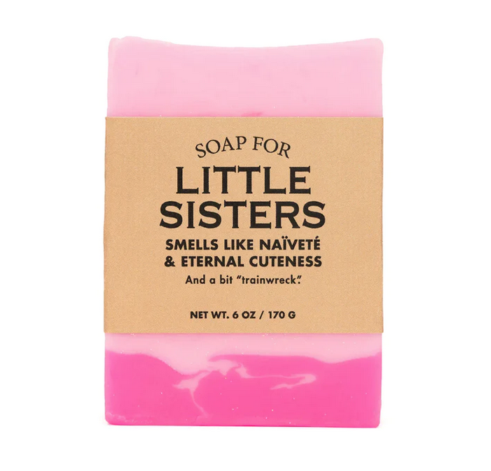 Soap for little sisters. Smells like naivete and eternal cuteness. And a bit "trainwreck". 6 oz.
