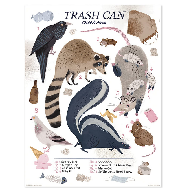 Front of box for the Trash Can Creatures 250 piece puzzle.