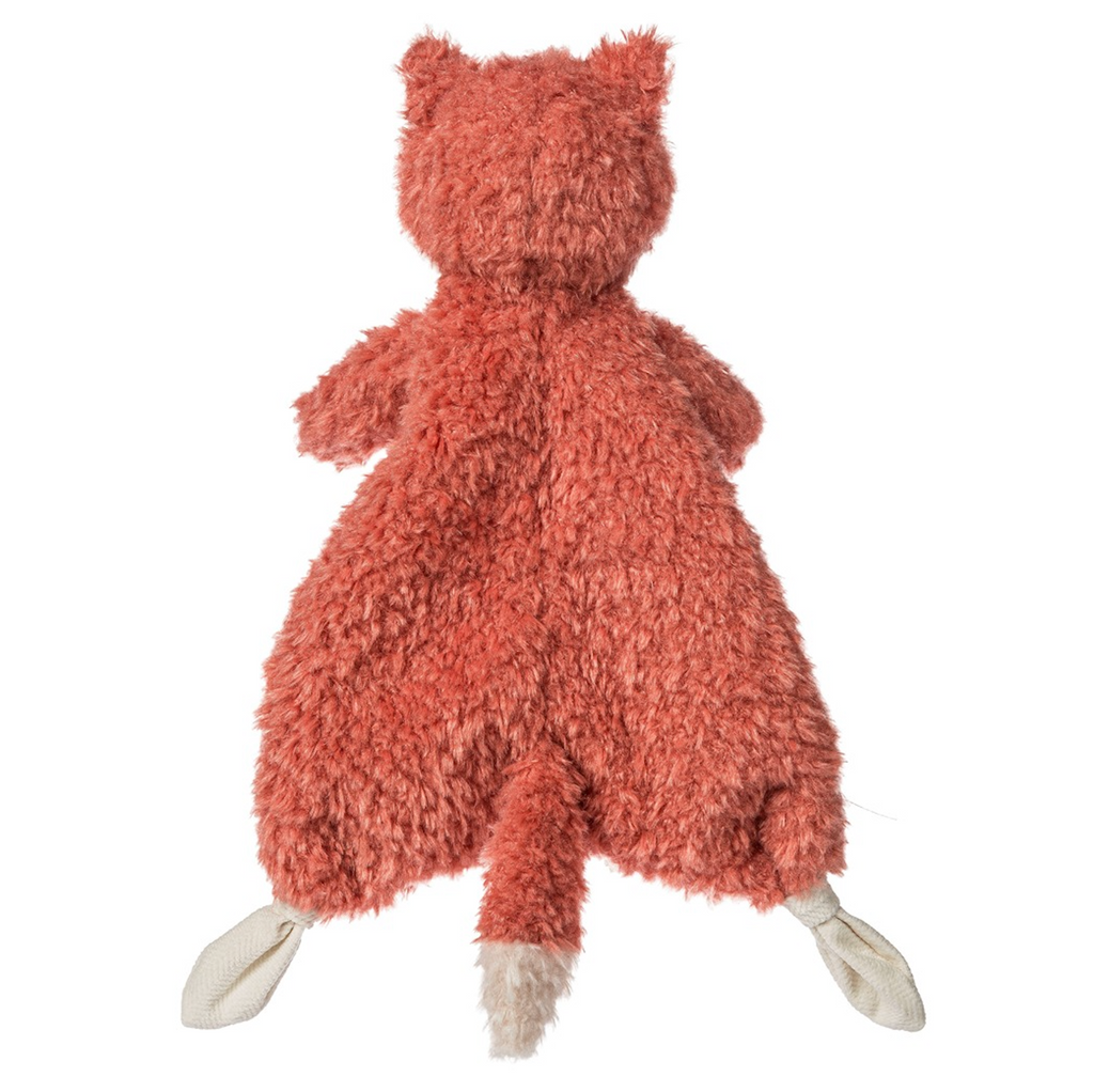 Again Friend Fox Lovey viewed from the back with soft red fur and tail made from recycled plastic. 