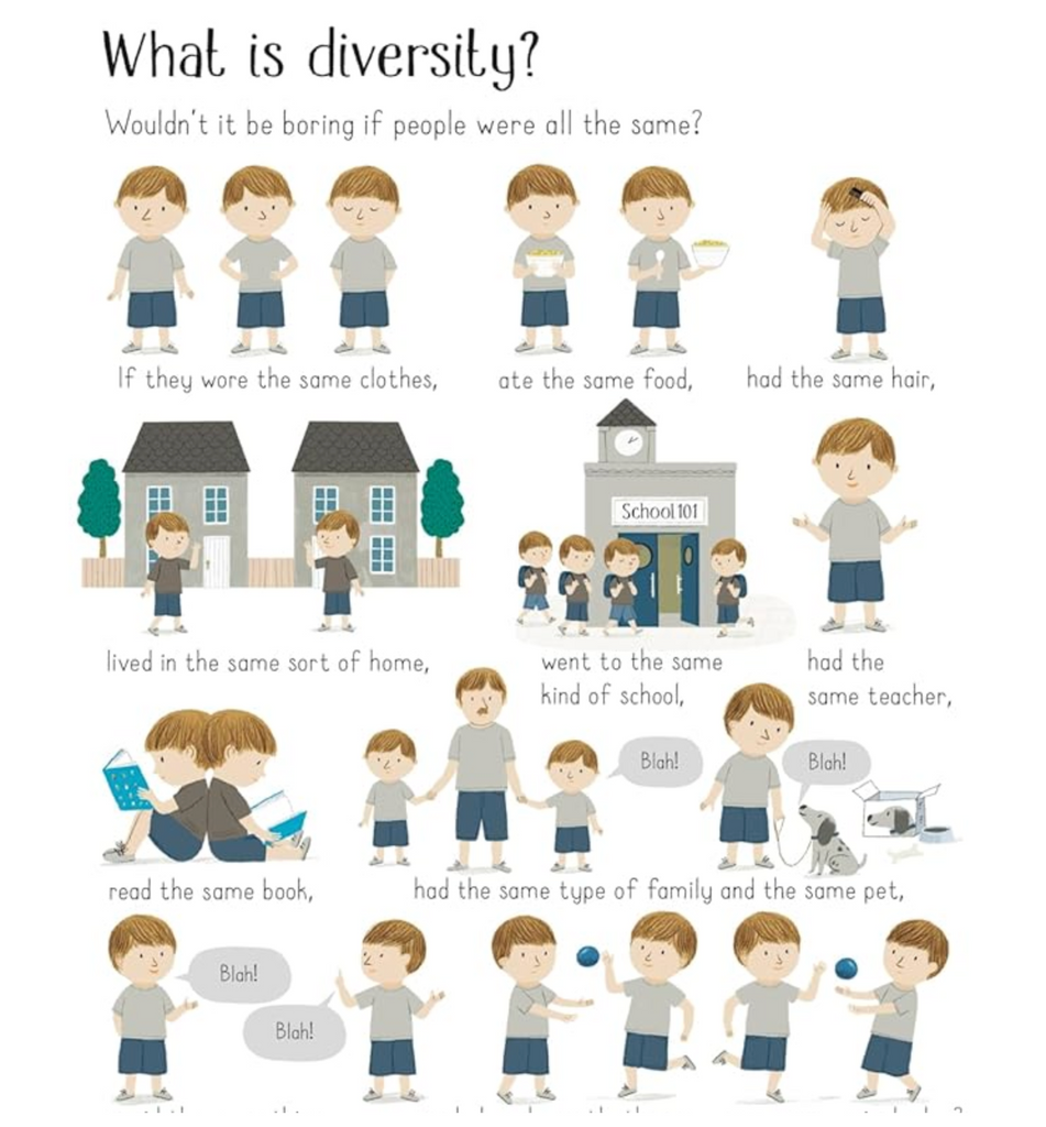 Interior page from All About Diversity. 