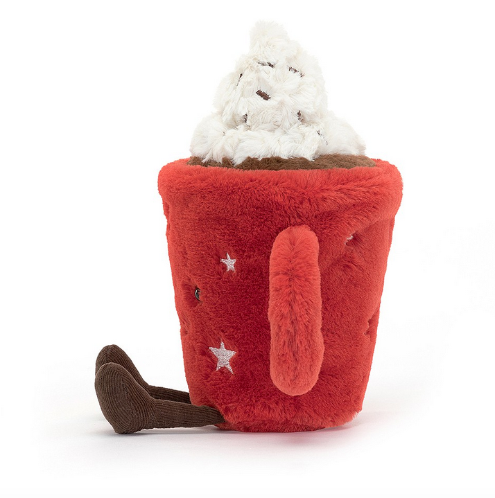 Side view of Amuseable Hot Chocolate Plush. 