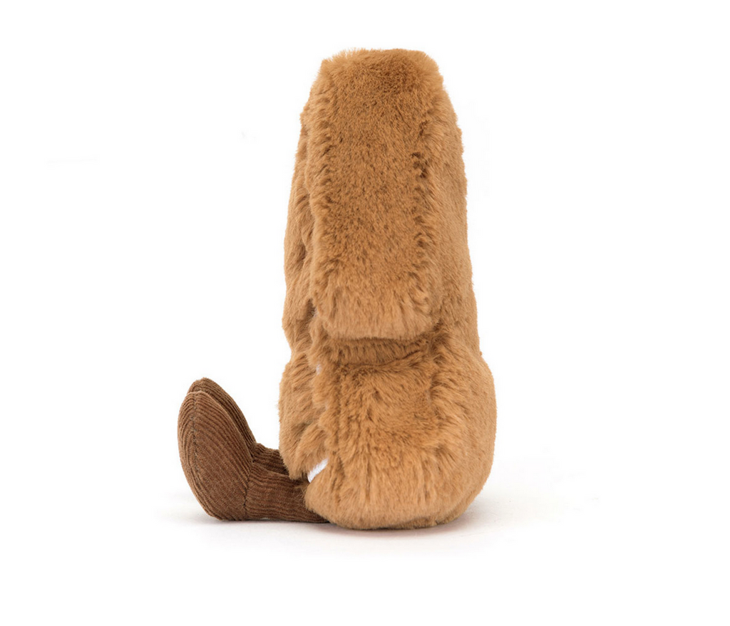 Brown plush toy tree cookie on a white background