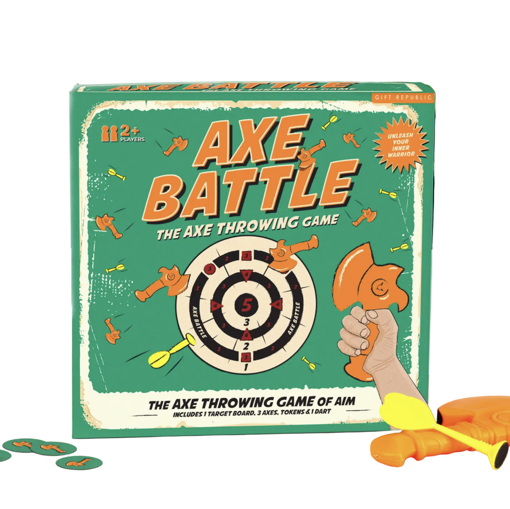Axe Battle axe throwing game package on a white background