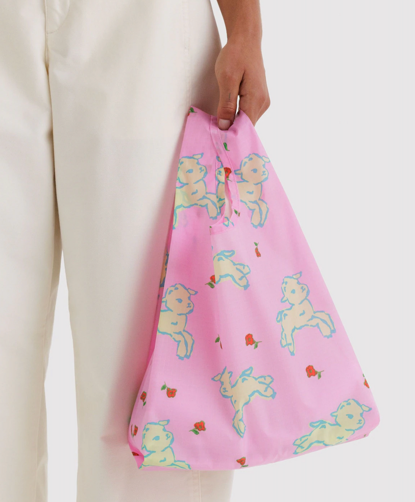Baby Baggu the smaller sized reuseable bag in the Lambs print. 