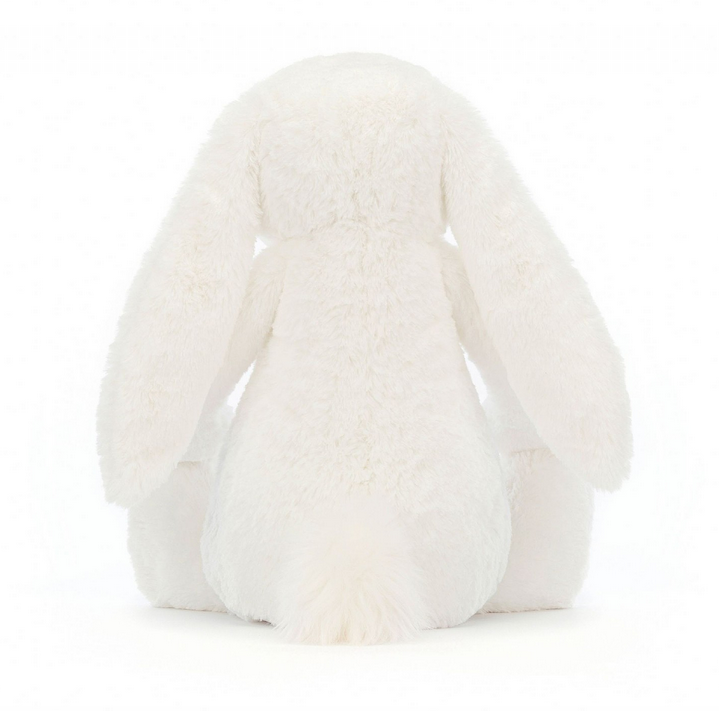 Rear view of Bashful Luxe Bunny Luna big plush. 