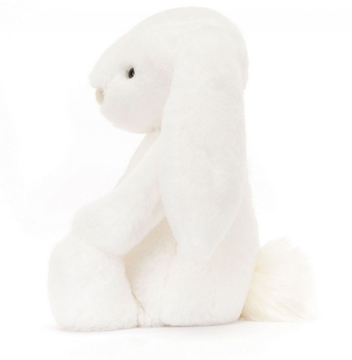 Side view of Bashful Luxe Bunny Luna medium plush. 