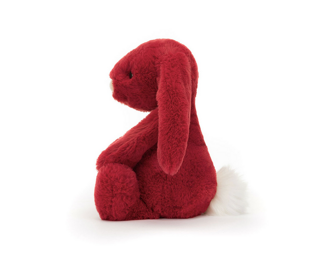 Side view of bashful luxe scarlett bunny.