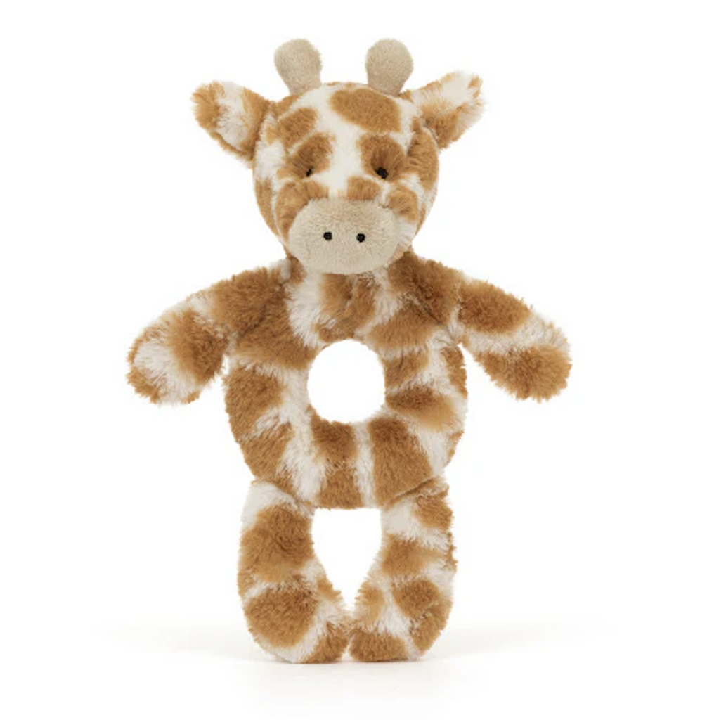 Plush Bashful Giraffe Ring Rattle