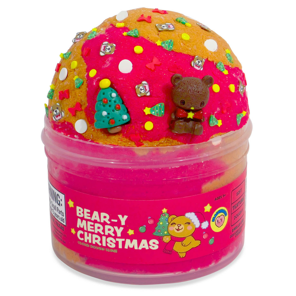 The Bear-y Merry Christmas Slime from PeachyBbies piled high with Christmas themed charms and mix ins. 