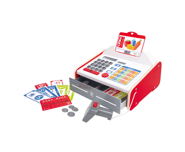Beep n Buy Cash Register with play money and scanner. 