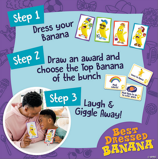 Basic steps and examples for playing Best Dressed Banana. 