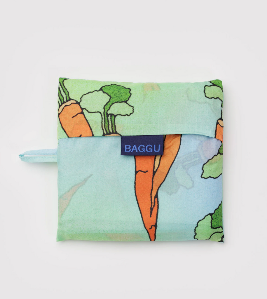 Baggu reuseable Big Bag folded into it's travel pouch. 