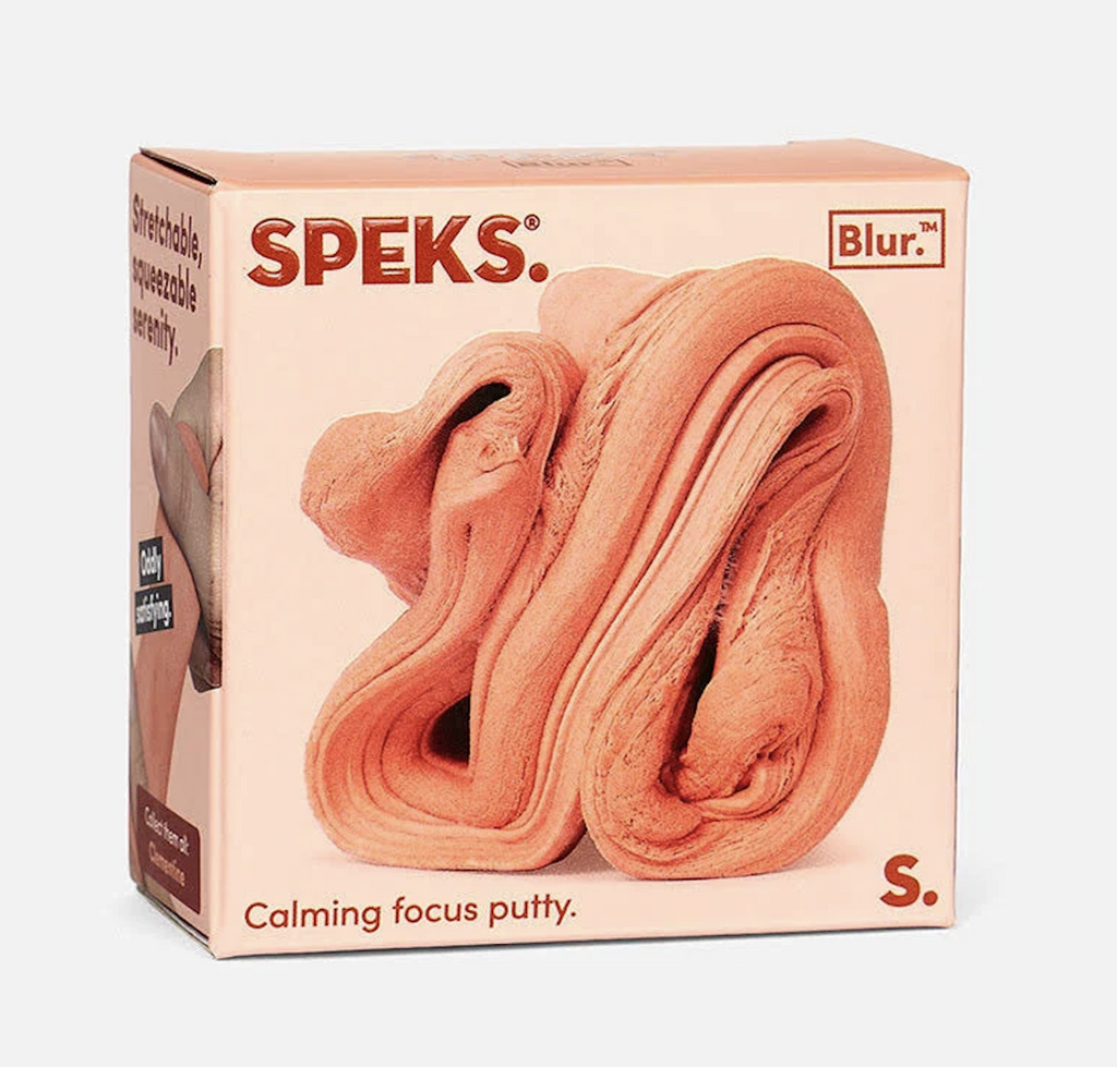 Pastel orange box with a picture of the Blur Focus Putty in color Clementine on the cover. 