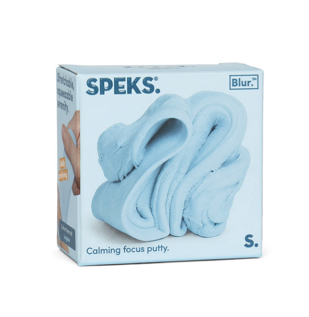 Blur Focus Putty in the color Lagoon packaged in a light blue box with a picture of the pastel blue putty on the front. 