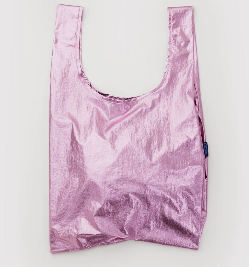 Metallic Blush Standard Baggu reusable bag. 
