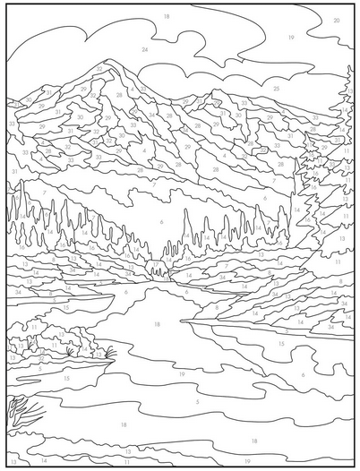  Bob Ross Color-by-Number includes more than 90 coloring pages showcasing happy little trees, majestic mountain ranges, stunning seascapes, idyllic forests, and peaceful streams. All the coloring pages are perforated—so when you’re done, you can display them on your wall or give them as gifts to friends and family.