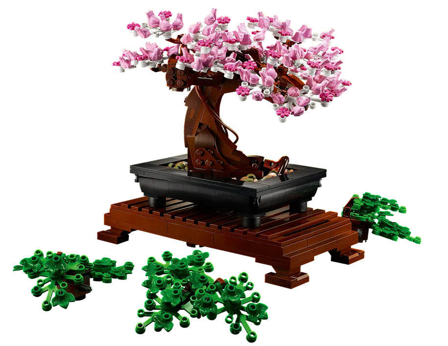 The LEGO Bonsai Tree being built. 