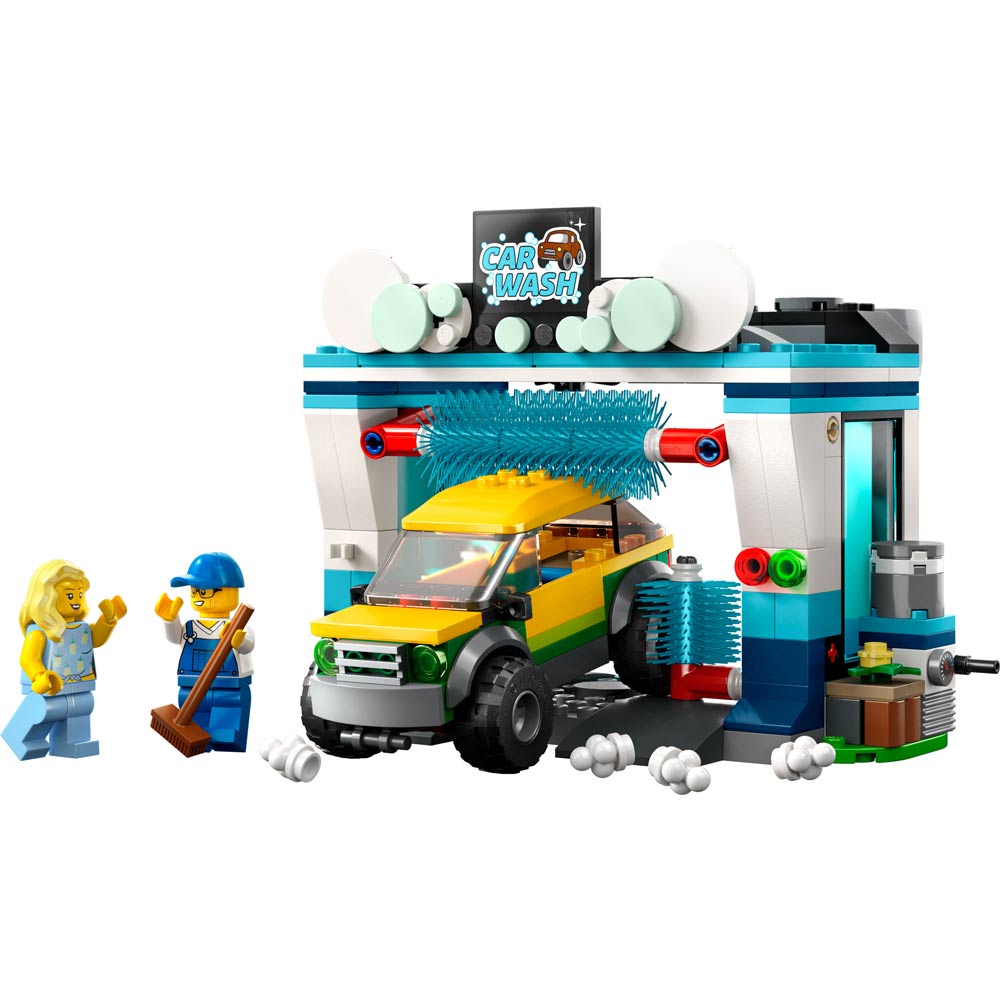 Assembled Lego City Car Wash set.