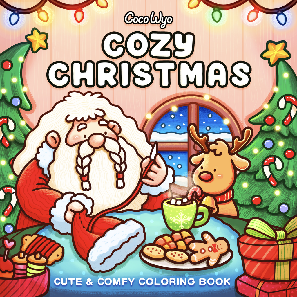 Cover of Cozy Christmas coloring book by Coco Wyo