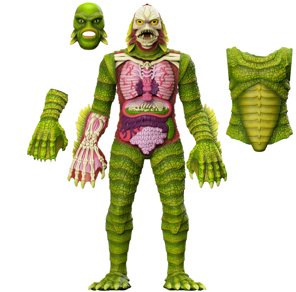 The Super Cyborg Creature from the Black Lagoon figure with removeable plates that allow you to see details of the Creatures anatomy.