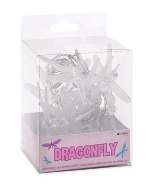 Dragonflies LED String Lights. 10 LED lights on a 65" long string.