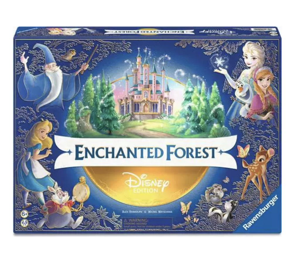 Enchanted Forest Disney Edition box featuring many of your favorite Disney characters and the enchanted forest with the castle in the background. 