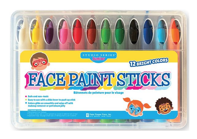 Set of 12 Face paint Sticks in a carry case. 