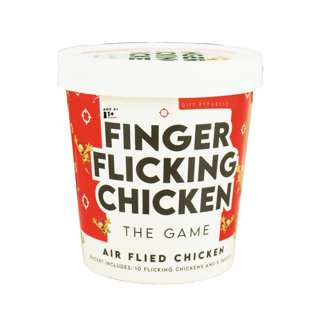 Finger Flinging Chicken game package on a white background