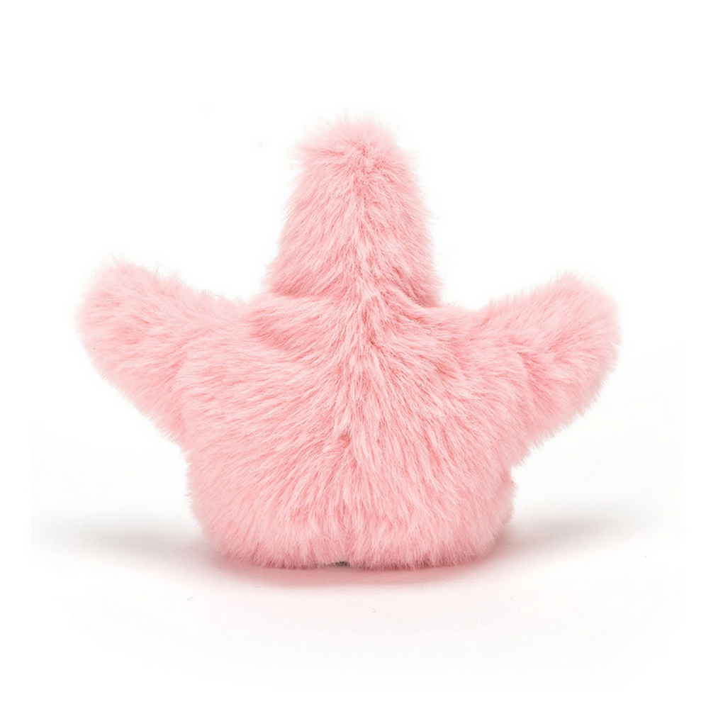 View of the back of the Fluffy Starfish from Jellycat. 