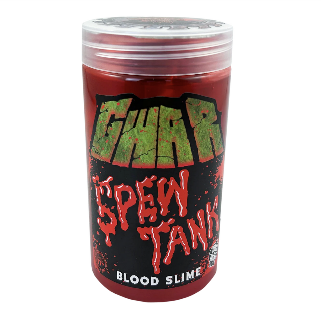 GWAR Spew Tank full of Blood Slime and the head and torso of Oderus Urungus. It includes the final pieces needed to complete the build a figure Oderus. 