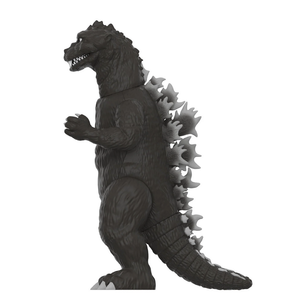 Side view of the Godzilla '55 figure to show his spikes from head to tail.