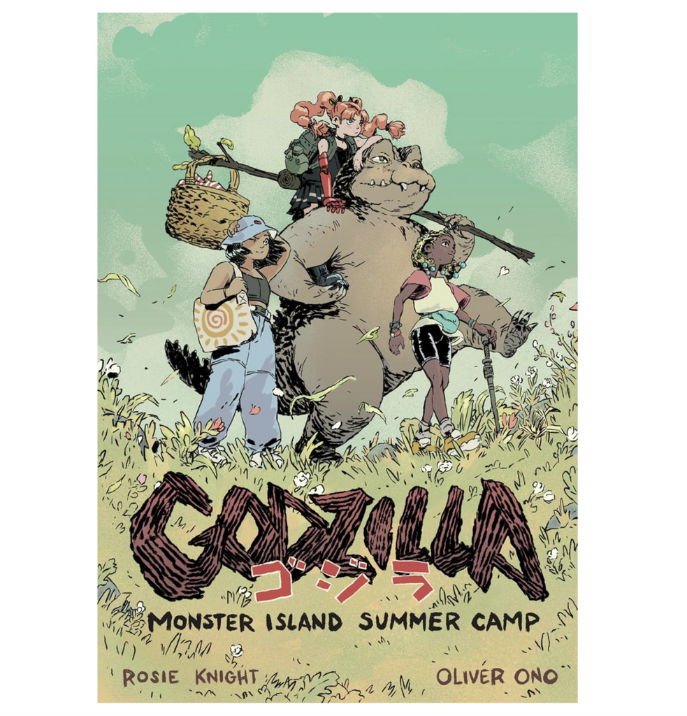 Illustrated cover of "Godzilla Monster Island Summer Camp" 