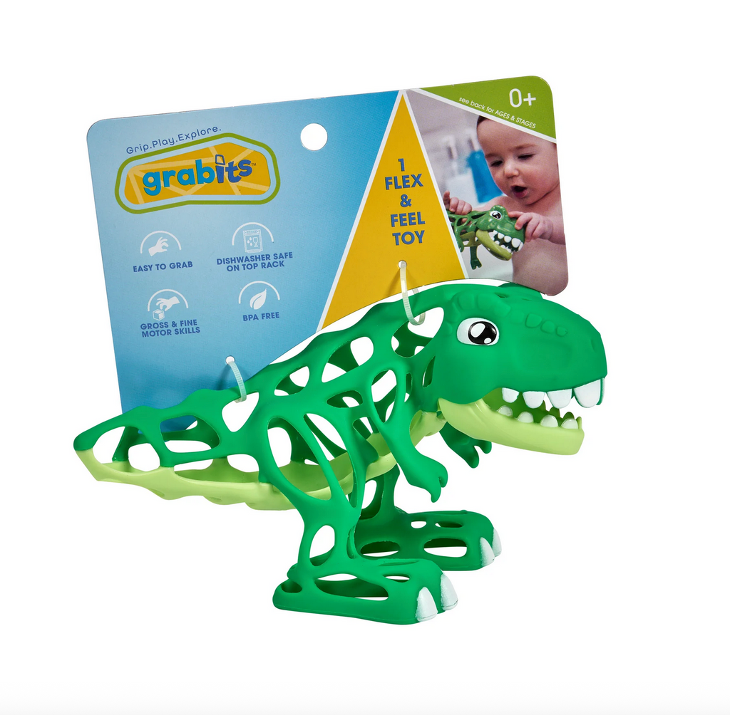 Green Dinosaur T-Rex Gripimals toy. 