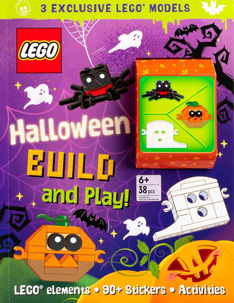 Cover of Lego Halloween Build & Play activity book.