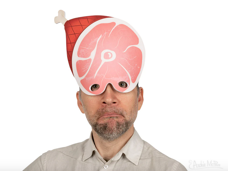 Ham Mask being worn by a model. 